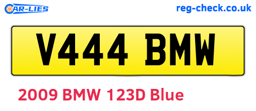 V444BMW are the vehicle registration plates.