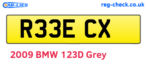 R33ECX are the vehicle registration plates.