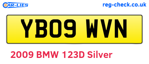 YB09WVN are the vehicle registration plates.