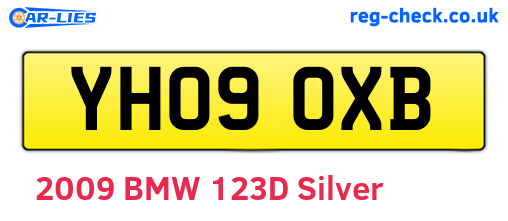 YH09OXB are the vehicle registration plates.