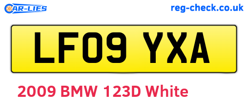 LF09YXA are the vehicle registration plates.