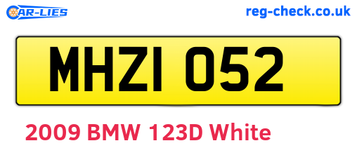 MHZ1052 are the vehicle registration plates.