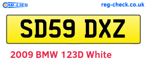SD59DXZ are the vehicle registration plates.