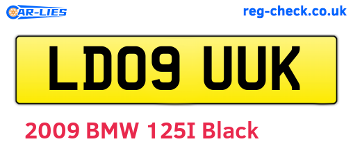 LD09UUK are the vehicle registration plates.