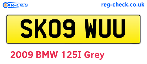 SK09WUU are the vehicle registration plates.