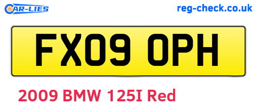 FX09OPH are the vehicle registration plates.