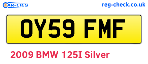 OY59FMF are the vehicle registration plates.