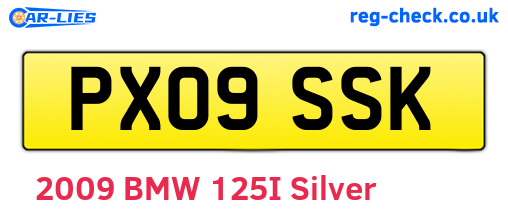 PX09SSK are the vehicle registration plates.