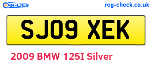 SJ09XEK are the vehicle registration plates.