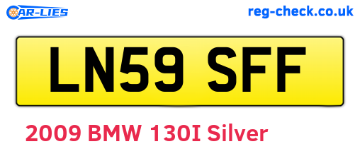 LN59SFF are the vehicle registration plates.