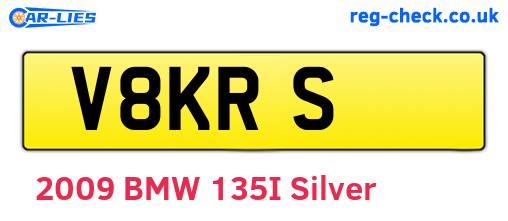 V8KRS are the vehicle registration plates.