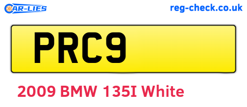 PRC9 are the vehicle registration plates.