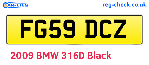 FG59DCZ are the vehicle registration plates.