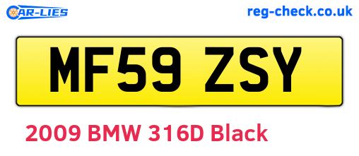 MF59ZSY are the vehicle registration plates.
