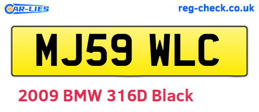 MJ59WLC are the vehicle registration plates.
