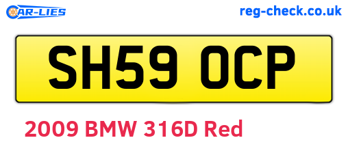 SH59OCP are the vehicle registration plates.