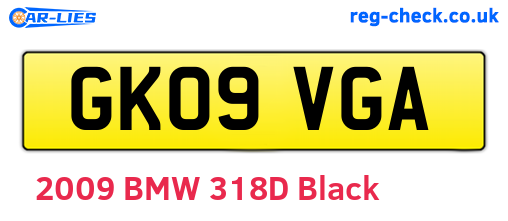 GK09VGA are the vehicle registration plates.