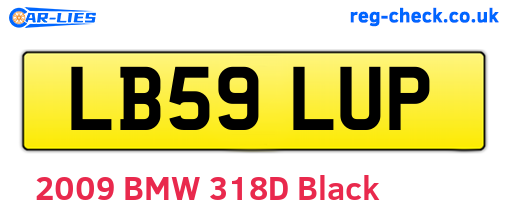 LB59LUP are the vehicle registration plates.