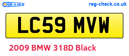 LC59MVW are the vehicle registration plates.