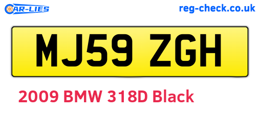 MJ59ZGH are the vehicle registration plates.