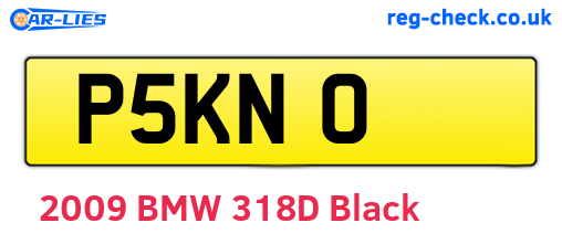 P5KNO are the vehicle registration plates.