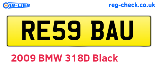 RE59BAU are the vehicle registration plates.