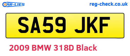 SA59JKF are the vehicle registration plates.