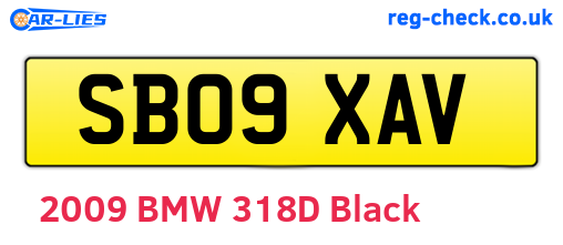 SB09XAV are the vehicle registration plates.