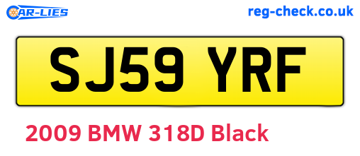 SJ59YRF are the vehicle registration plates.