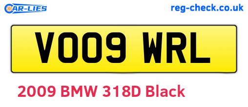 VO09WRL are the vehicle registration plates.