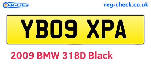YB09XPA are the vehicle registration plates.