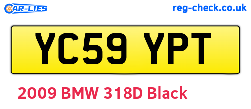 YC59YPT are the vehicle registration plates.