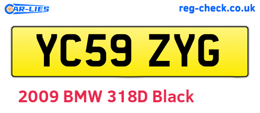 YC59ZYG are the vehicle registration plates.