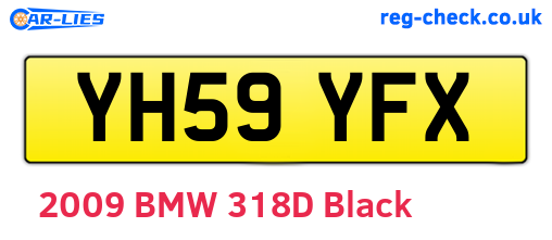 YH59YFX are the vehicle registration plates.