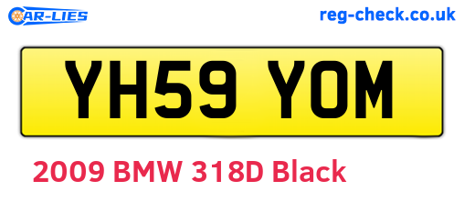 YH59YOM are the vehicle registration plates.