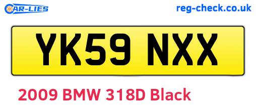 YK59NXX are the vehicle registration plates.