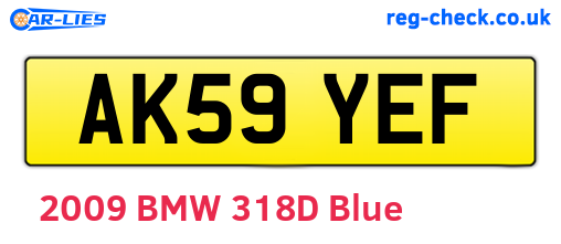 AK59YEF are the vehicle registration plates.