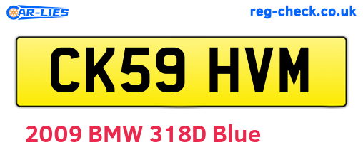 CK59HVM are the vehicle registration plates.