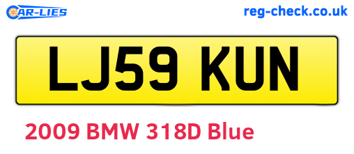 LJ59KUN are the vehicle registration plates.