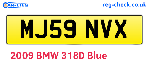 MJ59NVX are the vehicle registration plates.