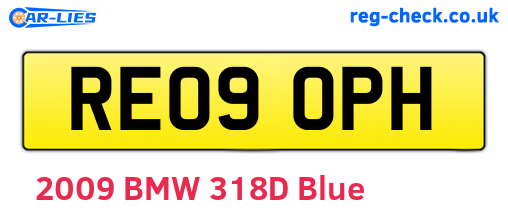 RE09OPH are the vehicle registration plates.