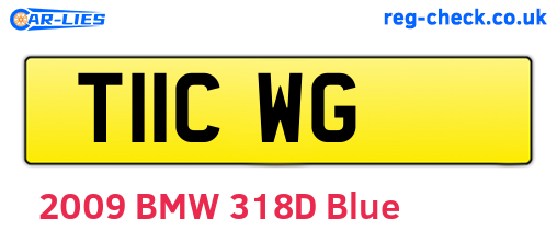 T11CWG are the vehicle registration plates.