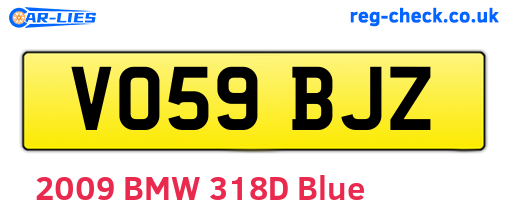VO59BJZ are the vehicle registration plates.