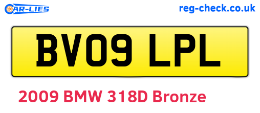 BV09LPL are the vehicle registration plates.