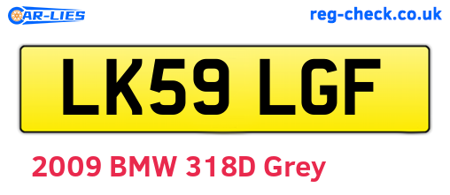 LK59LGF are the vehicle registration plates.