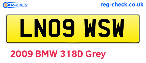 LN09WSW are the vehicle registration plates.