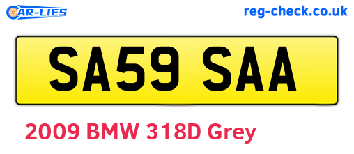 SA59SAA are the vehicle registration plates.