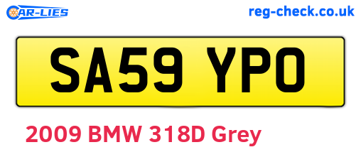 SA59YPO are the vehicle registration plates.
