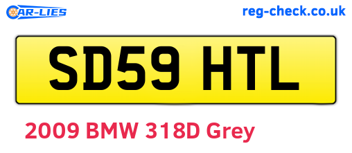 SD59HTL are the vehicle registration plates.