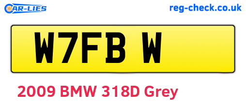 W7FBW are the vehicle registration plates.